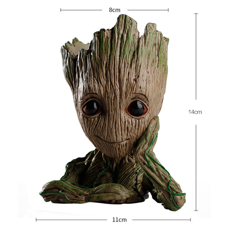 Baby Groot - A galaxis őrzői fa hatású virágtartó tolltartó ceruza tartó asztali tároló (v2)